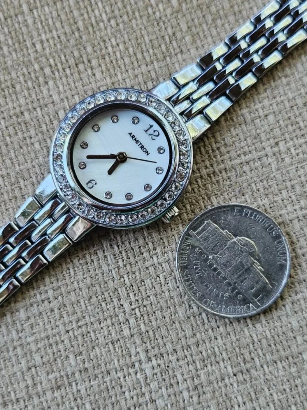 Armitron Ladies Wristwatch Crystals Accent Bezel Quartz Analog Wrist Watch